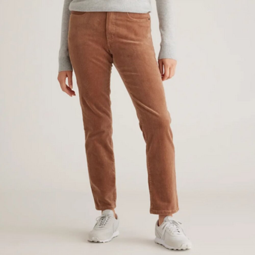 Quince Organic Stretch Corduroy Straight Leg Pants